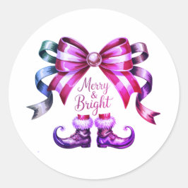 Adesivo Natal Merry & Bright Arco Encantado e Sapatos de E