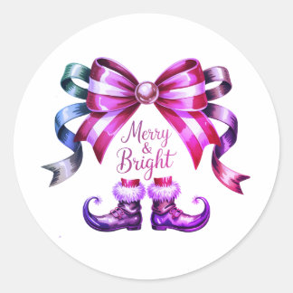 Adesivo Natal Merry & Bright Arco Encantado e Sapatos de E