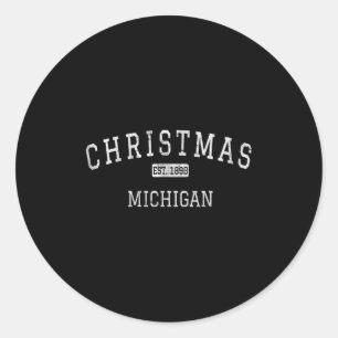 Adesivo Natal Michigan Mi Vintage