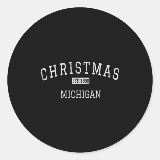 Adesivo Natal Michigan Mi Vintage (Frente)