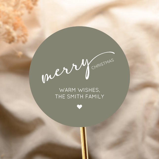 Adesivo Natal Moderno (Modern Merry Christmas Holiday Sticker)