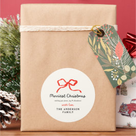Adesivo Natal moderno e tradicional arco vermelho