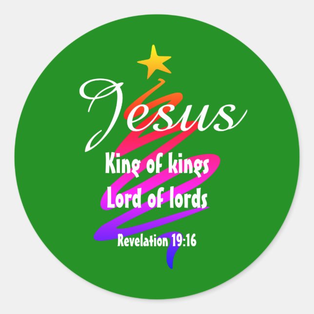 Adesivo NATAL Moderno JESUS REI DOS REIS (Frente)