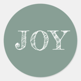 Adesivo Natal moderno Joy Dusty Green