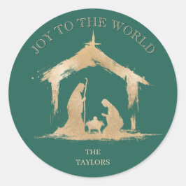 Adesivo Natal moderno Natividade religiosa Mary & Joseph