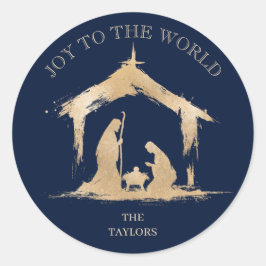 Adesivo Natal moderno Natividade religiosa Mary & Joseph