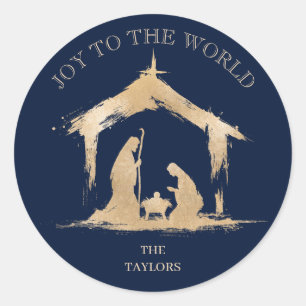 Adesivo Natal moderno Natividade religiosa Mary & Joseph