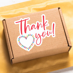 Adesivo Natal moderno para pequenas empresas Obrigado