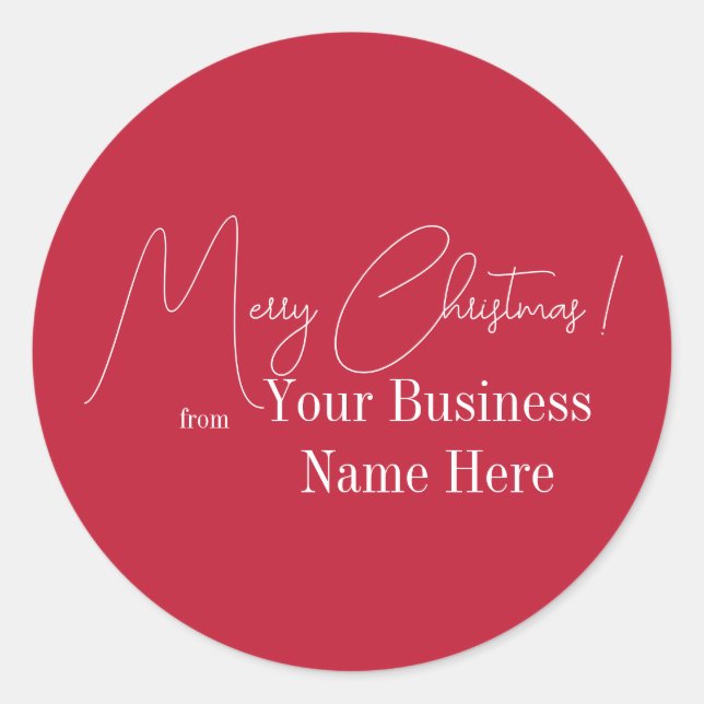 Adesivo Natal Moderno Red Business (Frente)