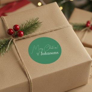 Adesivo Natal Moderno Verde Família