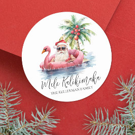 Adesivo Natal na Praia Mele Kalikimaka