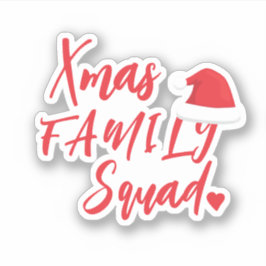 Adesivo Natal - Natal - Esquadrão da família Santa hat