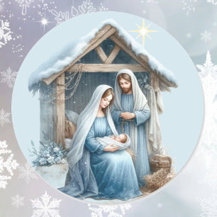 Adesivo Natal Natividade Menino Jesus Férias de Inverno