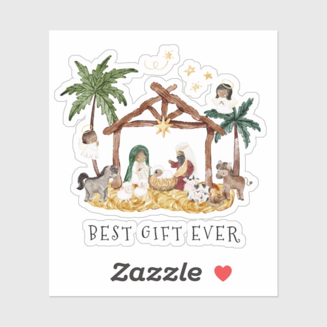 Adesivo Natal Negra Africano Americano (Folha)