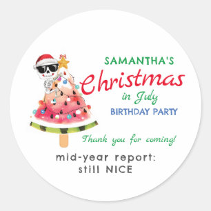 Adesivo Natal no aniversário de Julho de Naughn ou Nice To