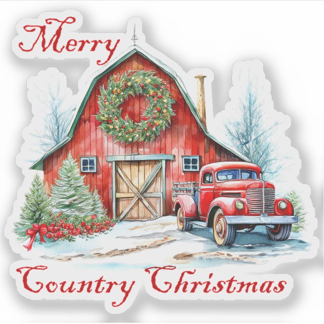 Adesivo Natal no Campo (Frente)