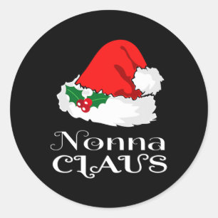 Adesivo Natal Nonna Claus Correspondendo Pajama Santa Hat