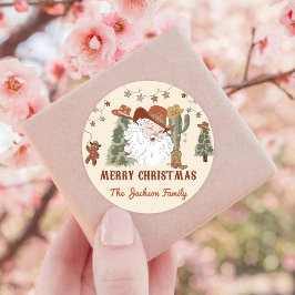 Adesivo Natal Ocidental Obrigado Classe