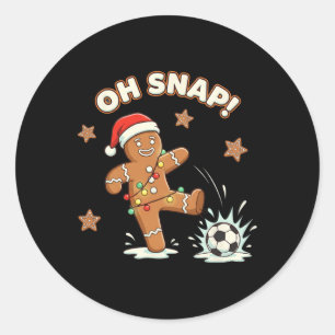 Adesivo Natal Oh Snap Biscoito de Natal Futebol Xmas Diver