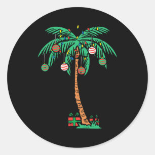 Adesivo Natal Palm Xmas Tree Tropical Beach Hawaii Wom
