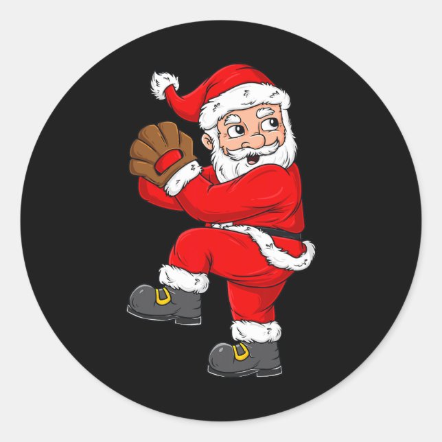 Adesivo Natal Papai Noel Baseball Pitcher Boys T (Frente)