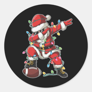 Adesivo Natal Papai Noel Dabbing Futebolista Xmas Futebol
