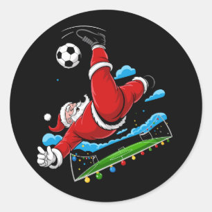 Adesivo Natal Papai Noel Futebol Bicicleta Chute Natal Esp