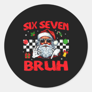 Adesivo Natal Papai Noel Seis Sete Bruh 67 Meme 6 7 Mascul