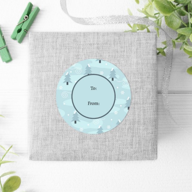 Adesivo Natal para a neve das árvores azuis (Criador carregado)