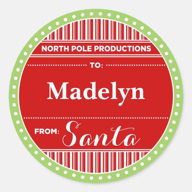 Adesivo Natal para a produção do Polo Norte (Frente)