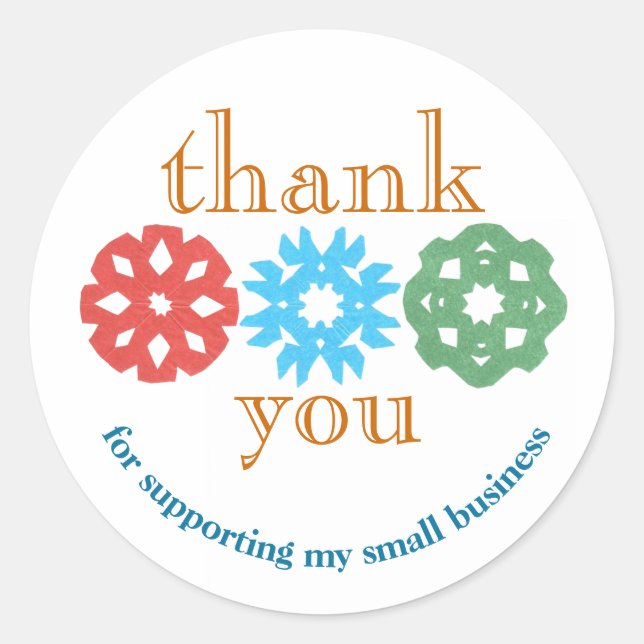 Adesivo Natal para as pequenas empresas (Frente)