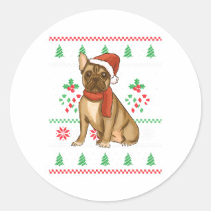 Adesivo Natal para o Buldogue Francês