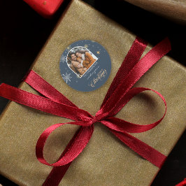 Adesivo Natal para o Marinho de Fotografias dos Flocos de 