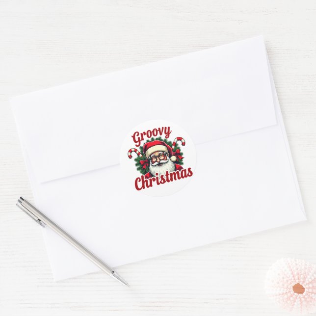 Adesivo Natal para Papais noeis Retrorísticos - Estilo de  (Envelope)