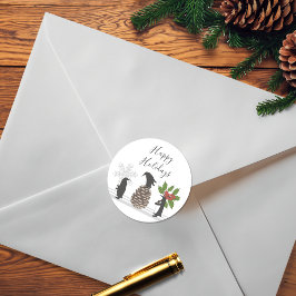 Adesivo Natal para Pinguins Engraçado Personalizado