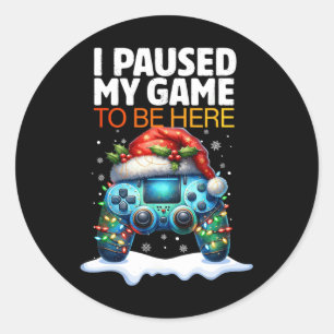 Adesivo Natal Parei Meu Jogo Para Estar Aqui Engraçado Sar