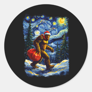 Adesivo Natal Pé Grande Natal Divertido Sasquatch Acredite