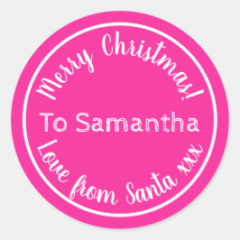 Adesivo Natal personalizado a partir de Papais noeis Rosa 