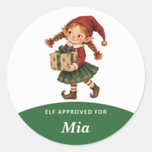 Adesivo Natal Personalizado Aprovado pelo Elfo