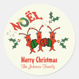 Adesivo Natal personalizado da lagosta dos lagostins de