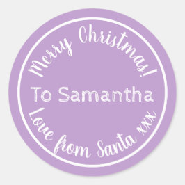 Adesivo Natal personalizado de Papais noeis Purple Lilac