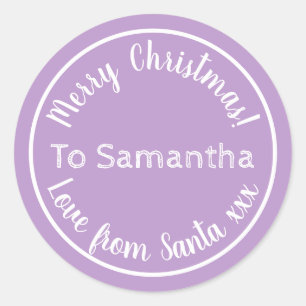 Adesivo Natal personalizado de Papais noeis Purple Lilac