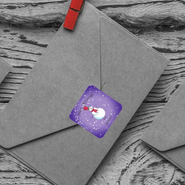 Adesivo Natal personalizado do boneco de neve (Criador carregado)