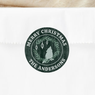 Adesivo Natal Personalizado do Cardeal Feriado