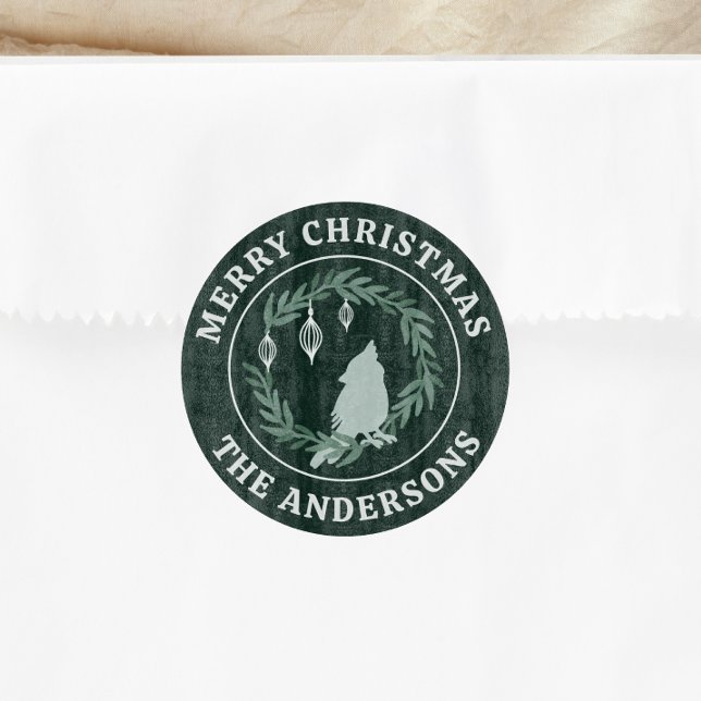 Adesivo Natal Personalizado do Cardeal Feriado (Criador carregado)