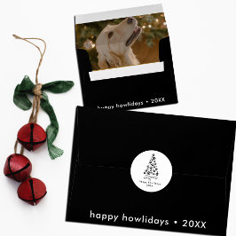 Adesivo Natal Personalizado Engraçado de Cachorro Feliz Qu