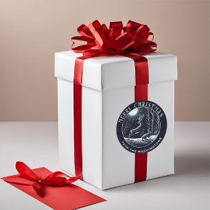 Adesivo Natal Personalizado para a arte clássica B&W