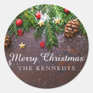 Adesivo Natal personalizado rústico