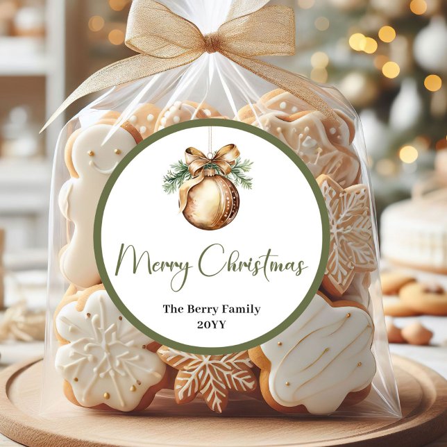 Adesivo Natal Personalizado Tom Terra Moderno  (Modern Earth Tone Christmas Personalized Name Stickers)