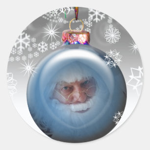 Adesivo Natal Personalizável para Ornamento de Fotografia